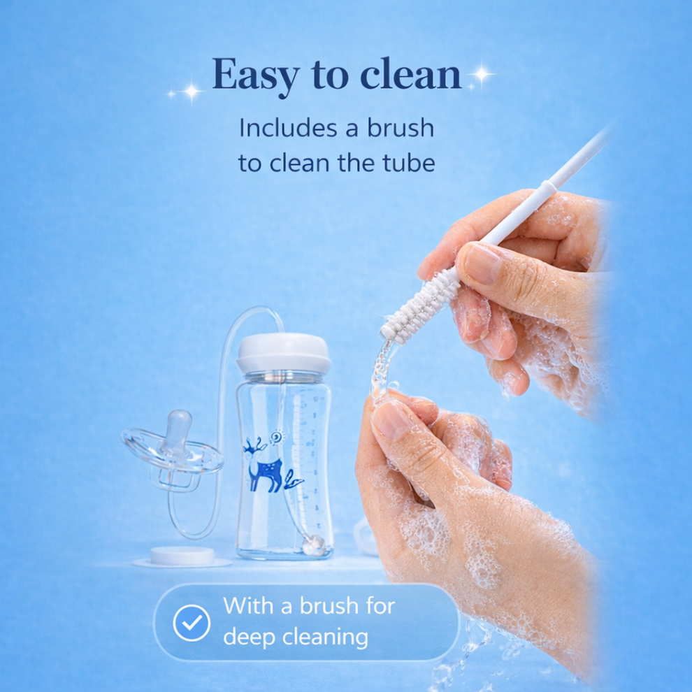 Bubs&Cubs™- Weighted Straw Baby Bottle